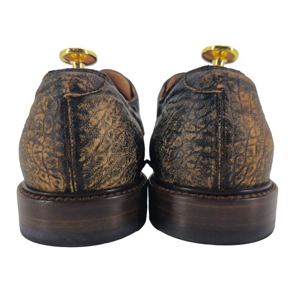 Italy Gucci Men size 8 US 7.5UK Designer Distressed Monk Strap Dress Shoe Loafer - Picture 3 of 12